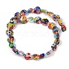 Handmade Millefiori Glass Heart Bead Strands LK-P017-14-3