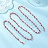 Oval Glass Beaded Link Chains AJEW-JB01471-02-1