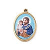 304 Stainless Steel Printed Religion Pendants STAS-G387-03G-12-1