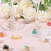 30Pcs 15 Colors Glass Ball with Star Glitter Sequins inside Wine Glass Charms AJEW-GL00001-5