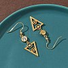 304 Stainless Steel Triangle Dangle Earrings EJEW-Z129-20G-3