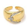 Rack Plating Brass Micro Pave Cubic Zirconia Cuff Finger Rings for Women RJEW-C114-16F-G-2