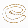 304 Stainless Steel Cable Chain Necklaces NJEW-H445-04G-1