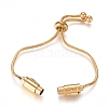 PVD Vacuum Plating 304 Stainless Steel Slider Bracelet/Bolo Bracelet Making MAK-L032-01G-1