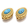 4-Hole Synthetic Turquoise Beads KK-S310-39A-3