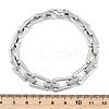 304 Stainless Steel Trapezoid Link Chain Bracelets for Women Men BJEW-F488-46P-5