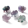 Natural Fluorite Carved Figurines Statues for Home Desktop Decoration DJEW-A015-01D-1