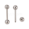 304 Stainless Steel Straight Barbell Tongue Rings STAS-R115-29A-P-3