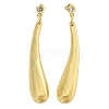 Brass Micro Pave Cubic Zirconia Teardrop Stud Earrings EJEW-K293-17G-1