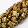 Column Natural Dragon Blood Jasper Beads Strands G-K070-11-1