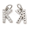 Brass Micro Pave Grade AAA Cubic Zirconia Charms ZIRC-P067-11P-K-NR-2