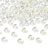 10G Electroplate Transparent Colours Rainbow Glass Seed Beads SEED-YW0003-04L-1