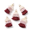 Polycotton Tassel Pendant Decorations GLAA-K060-07KCG-02-3