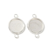 Flat Round Brass Connector Cabochon Settings KK-K414-13E-S-1