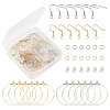 40Pcs 4 Styles 304 Stainless Steel Earring Hooks & Hoop Earring Findings STAS-CJ0002-38-1