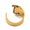 Vacuum Plating 201 Stainless Steel Cuff Rings RJEW-Z032-01G-J-4