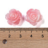 Synthetic Coral 3D Flower Rose Beads CORA-A005-14mm-25-4