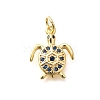 Brass Micro Pave Cubic Zirconia Pendants KK-Q040-02L-G-1