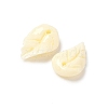 Synthetic Coral Dyed Leaf Charms CORA-Q034-01-02-2