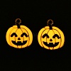 Halloween Theme Rack Plating Luminous Alloy Enamel Pendants ENAM-N056-229G-2