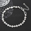 304 Stainless Steel Rhinestone Cup Chain Bracelets for Women BJEW-F488-26G-P-1