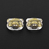 Two Tone Transparent Spray Painted Glass Beads GLAA-T022-02-A02-2