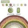 ARRICRAFT 7 Strands 7 Colors Handmade Polymer Clay Beads Strands CLAY-AR0001-34-2