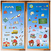 8 Sheets 8 Styles Back-to-school Season PVC Waterproof Wall Stickers DIY-WH0345-126-1