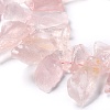 Rough Raw Natural Rose Quartz Beads Strands G-G010-02-3