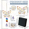 Glass Teardrop Hanging Suncatchers HJEW-WH0201-018-2