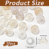 30Pcs Natural White Jade European Beads G-SP0001-01A-03-2