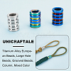 Unicraftale 3Pcs 3 Style Titanium Alloy European Beads FIND-UN0002-91-5