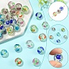 30Pcs 6 Colors Handmade Foil Lampwork Beads FOIL-YW0001-04-4