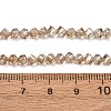 Electroplate Transparent Glass Beads Strands GL-CBA7A17-01A-10-3