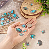 24Pcs 12 Styles Synthetic Turquoise Pendants FIND-TA0001-79-7