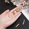 8Pcs 4 Styles Brass Micro Pave Clear Cubic Zirconia Fold Over Clasps KK-AR0004-76-3