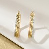 Brass Two Tone Hoop Earrings EJEW-B117-02-1