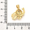 Rack Plating Brass Micro Pave Cubic Zirconia Pendants KK-L226-028G-3