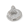 Brass Micro Pave Clear Cubic Zirconia Pendants KK-A300-02P-3