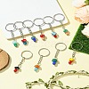 10Pcs Lampwork Mushroom Pendant Keychain KEYC-FS00021-5