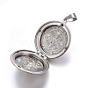 Tarnish Resistant 304 Stainless Steel Locket Pendants STAS-O116-04B-P-3