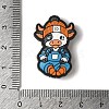 Cow with Beanie Cap Silicone Focal Beads SIL-M006-03G-3