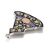 Halloween Theme Witch Hat Alloy Enamel Pendants X-ENAM-J649-11P-02-2