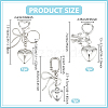 3Pcs 3 Styles Alloy Keychains KEYC-PH0002-36-2