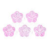 Transparent Spray Painted Glass Beads GLAA-N035-029-C05-1