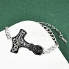304 Stainless Steel Enamel Link Bracelets BJEW-P356-01B-P-3