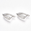 Brass Hoop Earring Findings X-KK-S350-070P-1