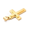 PVD Vacuum Plating 304 Stainless Steel Pendants STAS-K244-04G-3