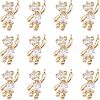 CHGCRAFT 12Pcs Brass Clear Cubic Zirconia Charms KK-CA0003-22-1