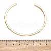 Clear Cubic Zirconia Open Cuff Bangle LS-BJEW-M231-07G-2